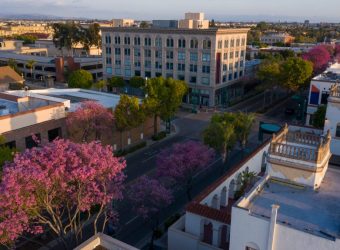 Aerial,View,Of,Downtown,Fullerton,,California.