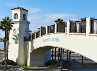 Huntington,Beach,,California,-,22,Jan,2020:,Pedestrian,Bridge.,The