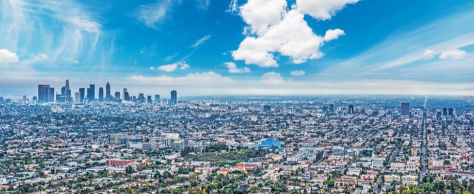 Blue,Sky,Over,Los,Angeles,,California