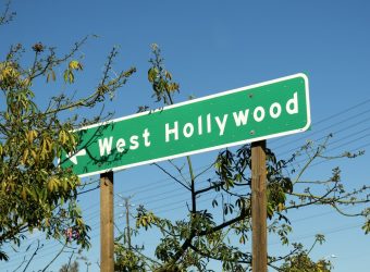 Freeway,Traffic,Signs,In,Los,Angeles,,California.,Sign,Indicating,West